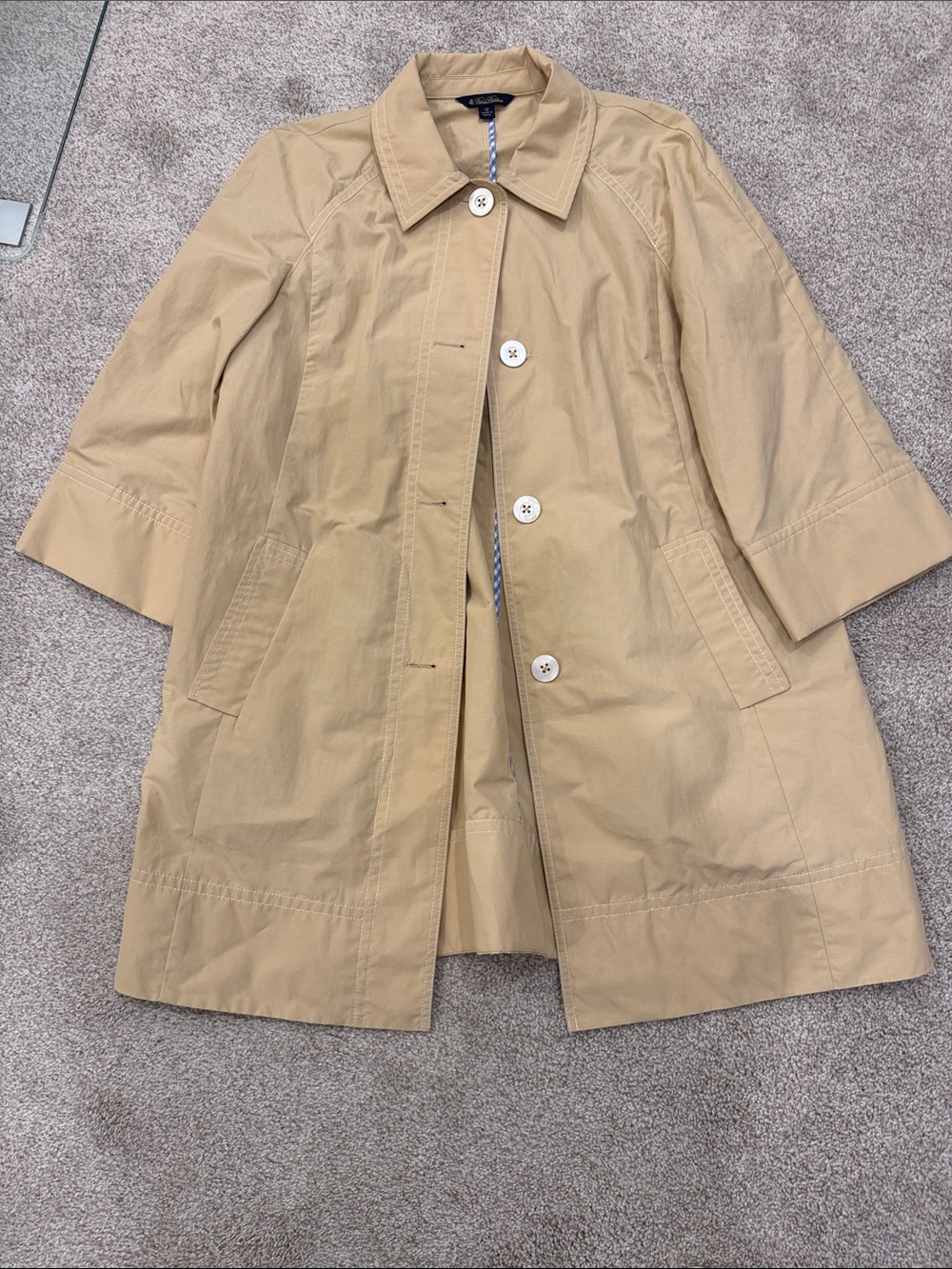 Updated Classic A-line Beige Women's Trench Coat